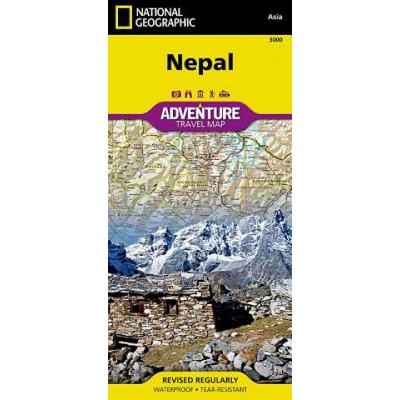 mapa Nepal 1:625 t. National Geographic voděodolná