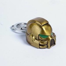 Prívesok na kľúče Warhammer 40K Metal Keychain Space Marine MKVII Helmet Gold