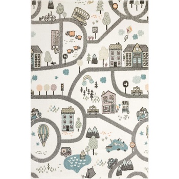 Nej-koberce Lima 9376A uličky krémový / světle šedý