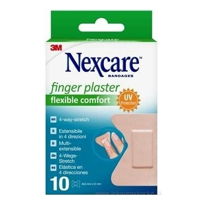 3M Nexcare Flexible Comfort pružné náplasti na prsty 44,5 × 51 mm 10 ks