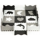 Eco Toys Detské penové puzzle 122x122cm hracia deka podložka na zem Zvieratká 25 dielov