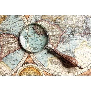 DIMEX ART s. r. o Флизелинов фототапет лупа върху картата 375 x 250 см