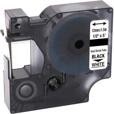 Compatible Съвместима лента с Dymo 18055, S0718300, 12mm x 1, 5m черен печат / бял фон (18055)