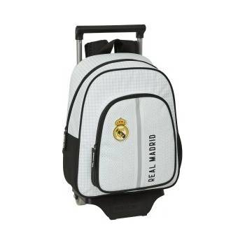 FC Real Madrid Училищна чанта с колелца Real Madrid C. F. Бял Сив 28 x 34 x 10 cm