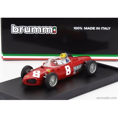 Brumm Ferrari F1 156 N 8 Italy Monza Gp 1961 Ricardo Rodriguez With Driver Figure Red 1:43