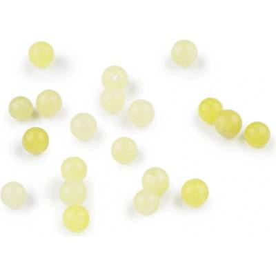 Stoklasa Jadeit syntetický, minerální korálky Ø4; 5 mm Balení: 20 ks, Varianta: 1 (Ø4 mm) jadeit citronový 1 (Ø4 mm) jadeit citronový