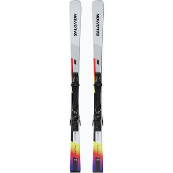 Salomon Ски за спускане Salomon S/Max Endurance + автомати M10 GW white/safety yellow/black