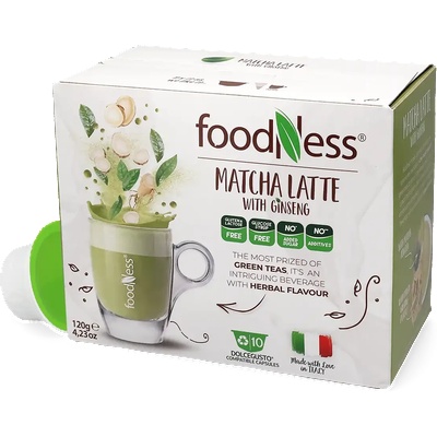 FoodNess | Мача лате с женшен - 10 капсули за Dolce Gusto