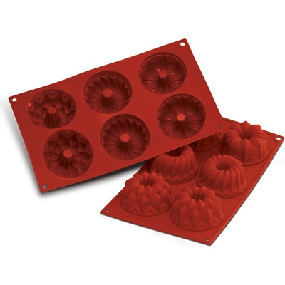 Silikomart Форма за 6 мини мъфина с отвор Sf061 Fantasy (20.061.00.0065)