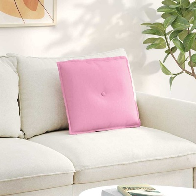 vidaXL Възглавница за гръб Розово 50 x 19 x 45 см текстил (42014630)