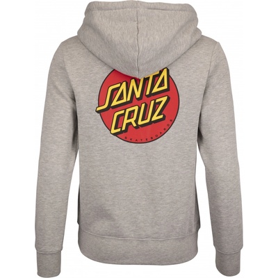 Santa Cruz mikina Classic Dot Chest Hood Heather Grey HEATHER GREY