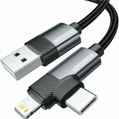 Essager EXCATL-WLA0G-P William USB-A / USB-C - Lightning 3A 2m