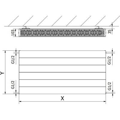 Mexen Line CL22 W422L-050-060-00 500 mm x 600 mm