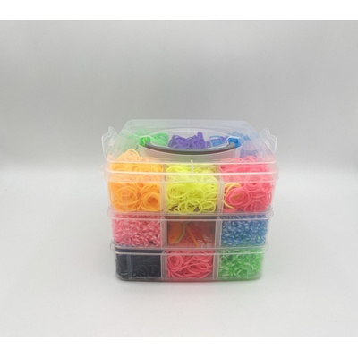 Alltoys Sada gumiček 3 000 ks na výrobu náramků Loom Band box velk – Zboží Dáma