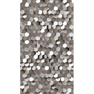 Grandeco A34701 Vliesová obrazová tapeta Hexagone rozměry 1,59 m x 2,8 m