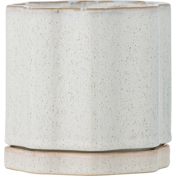 Bloomingville Argyle Саксия с подложка, сива (82072639)