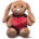 Steiff Friends Hoppie заек - Love, кафява плюшена играчка (081118)