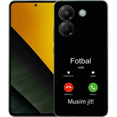 mmCase na Xiaomi Poco M7 Pro 5G - fotbal volá černé pozadí