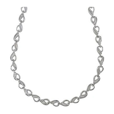 InfinitySilver Strieborný zirkónový náhrdelník ON39345