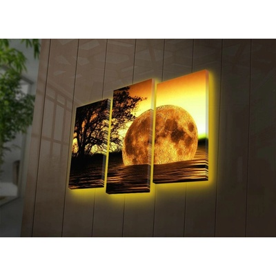 ASIR Obraz s led podsvícením MĚSÍC II 30 cm plátno