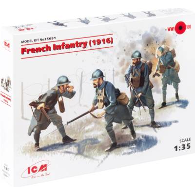 ICM French Infantry 1916 4 figúrky 1:35