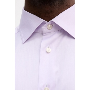 Eton Памучна риза Eton в лилаво с кройка по тялото с класическа яка 100013933 (100013933)