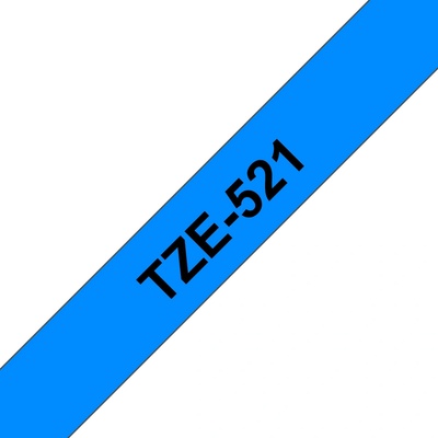 Brother TZe-521, modrá / černá (9mm,laminovaná) TZe521