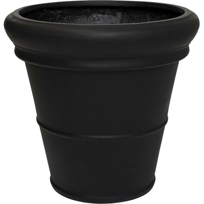 Pottery Pots Kvetináč Bucket Low Classic, čierna, 41 x 38 cm