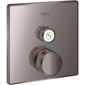 GROHE Grohtherm SmartControl - Термостатична душ-батерия за вграждане с 1 вентил, Hard Graphite 29123A00 (29123A00)