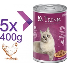 DR. TREND Premium s kuracím mäsom v jemnej omáčke pre kastrované mačky 5 x 400 g