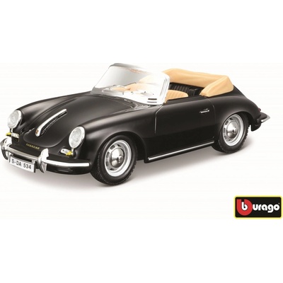 Bburago Porsche 356B Cabrio 1961 Černé 1:24