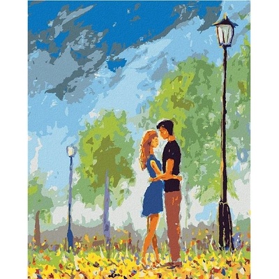 zuty Malování Podle Čísel Pusa V Parku 40 x 50 Cm Plátno