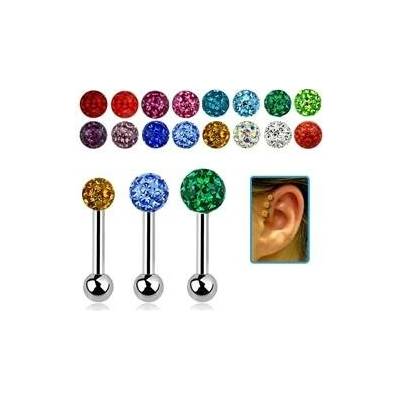 Piercingate činka do ucha s krystaly PNC00076 ametyst