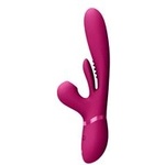 VIVE Kura Thrusting G Spot с пляскащ език и Pulse Wave стимулатор, розов (P23860)
