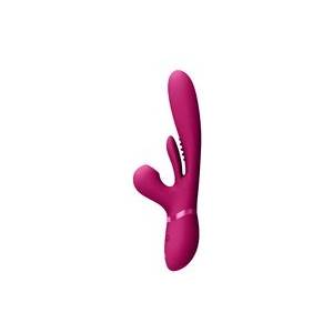VIVE Kura Thrusting G Spot с пляскащ език и Pulse Wave стимулатор, розов (P23860)