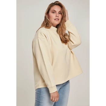 Urban Classics Дамска блуза в пясъчен цвят от Urban Classics Ladies Oversized High Neck Crew UB-TB3012-00208 - Пясъчен, размер M