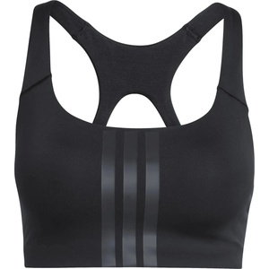 adidas Дамски спортен сутиен adidas Women's Optime 3-Stripes MS Bra Sports bra - Black / Black (114-3921-0113)