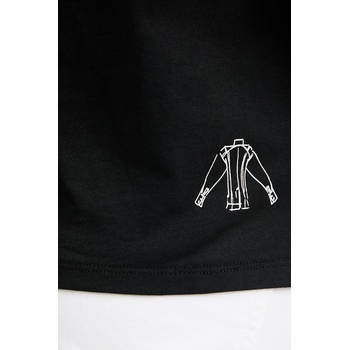 Karl Lagerfeld Памучна тениска Karl Lagerfeld дамска в черно A3W17099 (A3W17099)