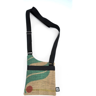 Crossbody Coffee Club tmavé se zelenými doplňky
