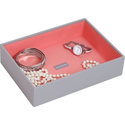 Stackers Ковчеже за бижута Stackers отварящо се cлassic сиво-коралово (73559)