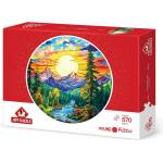 Art Puzzle Кръгъл пъзел Art Puzzle от 570 части - Витраж на Алпите (45708)