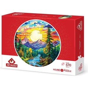 Art Puzzle Кръгъл пъзел Art Puzzle от 570 части - Витраж на Алпите (45708)