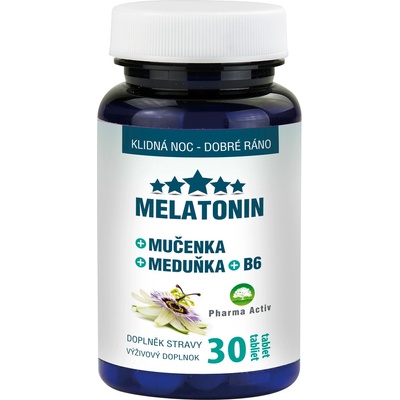 Pharma Activ Melatonín Sníček Mučenka Medovka B6 30 tabliet