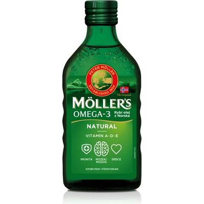 Möller's Omega 3 rybí olej Natur z pečene tresiek 250 ml