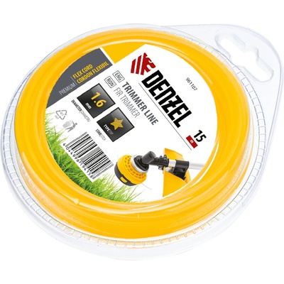 Denzel Корда за тример, звезда, 1, 6 мм х 15 м, FLEX CORD// Denzel