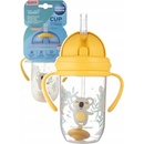 Dětské láhve a učící hrnky Canpol Babies nevylévací hrníček se slámkou a závažím Exotic Koala žlutý 270 ml