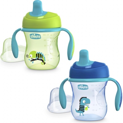 Chicco hrneček trénujeme s držadly zelený 200 ml
