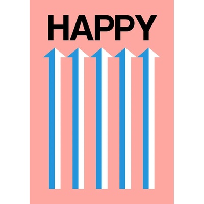 Plagát, Obraz - Happy Pink, Frances Collett, 30 × 40 cm