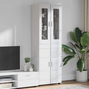 vidaXL Висок шкаф FLORIN 60 x 35 x 182 см Лъскаво бяло (3397918)