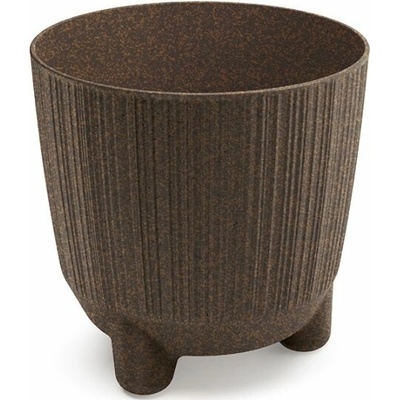PROSPERPLAST Kvetináč RYFO N ECO WOOD kávový 14,5cm